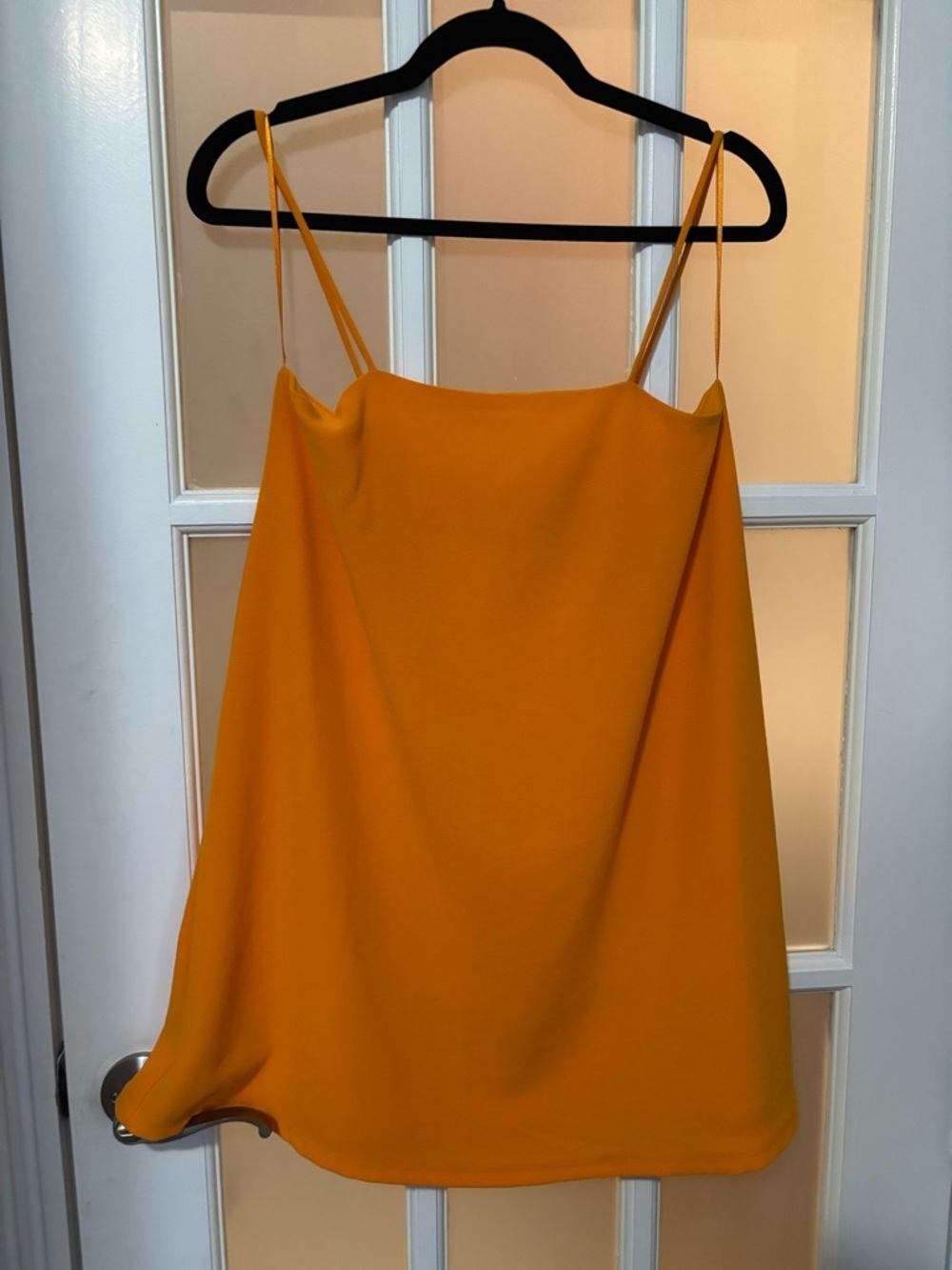 ZARA Women's Spaghetti Strap Cami Tank Top - Orange (tangerine)